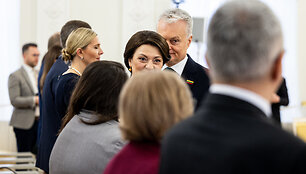 Valstybės apdovanojimų įteikimo ceremonija Prezidentūroje