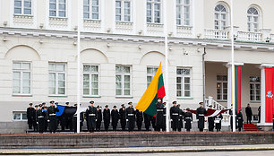 Trijų Baltijos valstybių vėliavų pakėlimo ceremonija