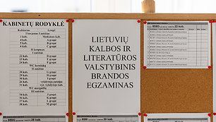 Vilniaus Antakalnio gimnazijoje laikomas lietuvių kalbos ir literatūros brandos egzaminas