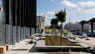Vilniaus oro uosto naujojo i&scaron;vykimo terminalo statybos darbai