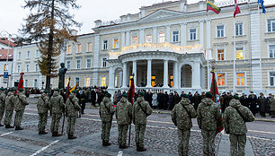 Iškilminga ministrų pasikeitimo ceremonija prie Krašto apsaugos ministerijos