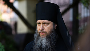 Šventosios Dvasios vienuolyne Trakų vyskupo Amvrosijaus spaudos konferencija