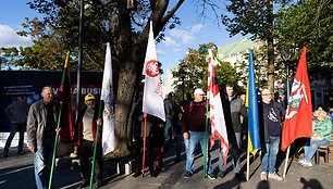 Nacionalinis susivienijimas dėl elektros kainų, elektros rinkos liberalizavimo atšaukimo surengė protesto akciją 