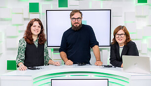  Tarptautinės &scaron;iuolaikinio meno mugės ArtVilnius 2023 organizatoriai 15min studijoje