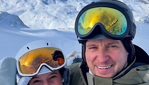 Mindaugas &Scaron;atkauskas su drauge Tonya