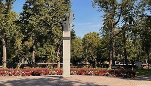 Sėlių aik&scaron;tė ir paminklas daktarui D.Bukontui