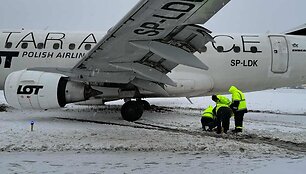 I&scaron; arti &ndash; Vilniaus oro uoste nuslydęs lėktuvas
