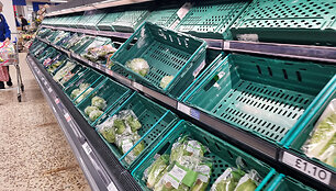 Daržovių skyrius vienoje &bdquo;Tesco&ldquo; parduotuvių