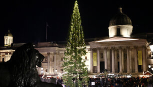 Londono Kalėdų eglė Trafalgaro aik&scaron;tėje