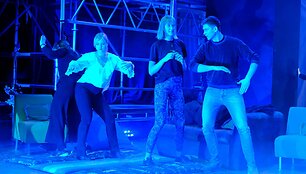 Repeticijos i&scaron; būsimosios Lietuvos nacionalinio dramos teatro premjeros &bdquo;Miegantys&ldquo;