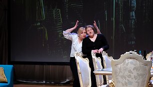 Repeticijos i&scaron; būsimosios Lietuvos nacionalinio dramos teatro premjeros &bdquo;Miegantys&ldquo;