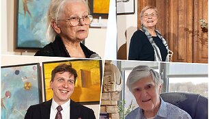 Dausų premijos laureatai Nijolė Marytė &Scaron;erniūtė, Stasė Banionytė, Augminas Petronis, Aloyzas Stankevičius