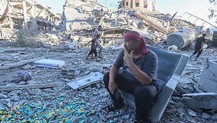 Gazos al-Zahros rajonas po bombardavimo