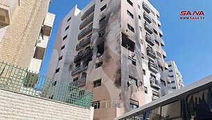 Izraelis smogė Sirijos sostinės gyvenamajam rajonui