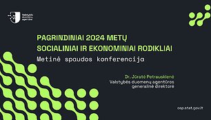 Metinė spaudos konferencija &bdquo;2024m. pagrindiniai socialiniai ir ekonominiai rodikliai&ldquo;
