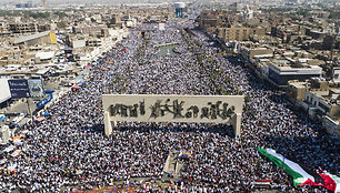 Protestas Irake Paleistinai palaikyti 