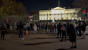 Protestas prie&scaron; Izraelio įsiveržimą į didžiausią Gazos Ruožo ligoninę