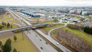 Viaduko per magistralinį kelią A1 vizualizacija