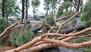 Praūžusi audra nusiaubė ir Panevėžio kapines