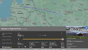 &bdquo;flightradar24.com&ldquo; duomenys