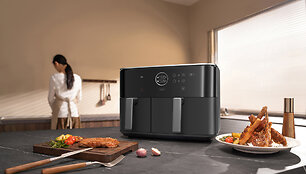 Per 15 minučių &bdquo;Xiaomi Dual Zone Air Fryer 10L&ldquo; i&scaron;sprendžia amžiną klausimą &bdquo;ką &scaron;iandien valgyti&ldquo;?  