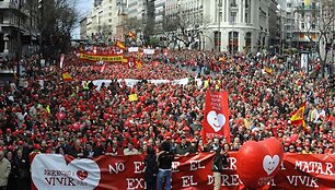 Akimirka i&scaron; protesto akcijos.
