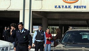Policininkai įvykio vietoje.