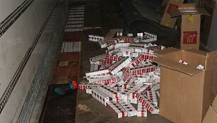 Aptiktos cigarečių kontrabandos vertė &ndash; 156 tūkst. Lt.