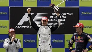 &bdquo;Brawn&ldquo; vairuotojas Jensonas Buttonas kirto fini&scaron;o liniją pirmas.