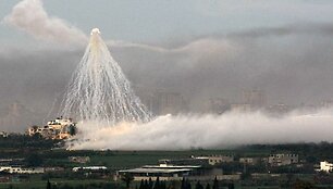 Bombarduojamas Gazos ruožas