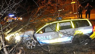 Sudaužyta policijos ma&scaron;ina