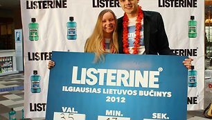 Ilgiausio bučinio autoriai Kristina ir Arūnas