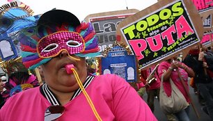 Peru prostitučių eisena Limoje