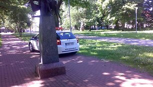 Fotopolicija. Apsauga skulptūrų parke.
