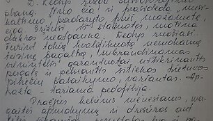 A.Ūso uo&scaron;vės lai&scaron;ko rankra&scaron;čio kopija