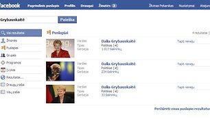 Dalia Grybauskaitė tinkle FACEBOOK
