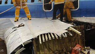Lėktuvas Tu-154 po avarijos