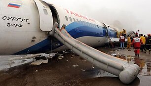 Lėktuvas Tu-154 po avarijos