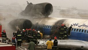 Lėktuvas Tu-154 po avarijos