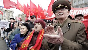 Komunistų demonstracija Maskvoje