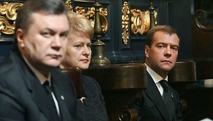 Dalia Grybauskaitė L.Kaczynskio laidotuvėse