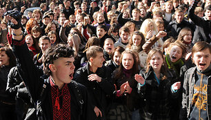 Studentų protestas Lvove