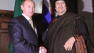 Vladimiras Putinas ir Muamaras Kadhafi