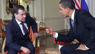 Dmitrijus Medvedevas pirmą kartą susitiko su Baracku Obama.