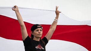 Baltarusių protestas prie Medininkų pasienio punkto