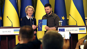 Ursula von der Leyen ir Volodymyras Zelenskis