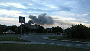 Dūmai kilo vir&scaron; Kretingos.