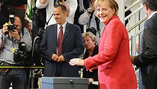 Balsuoja Angela Merkel