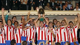 Triumfuojantys Madrido „Atletico“ futbolininkai