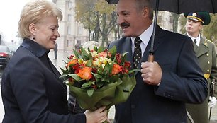 Dalia Grybauskaitė ir Aleksandras Lukašenka Minske